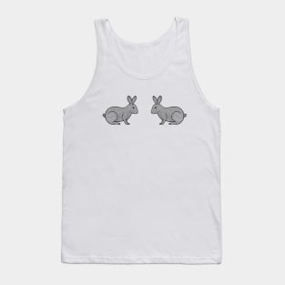 Rabbits in Love - cute and cool animal design on white Tank Top